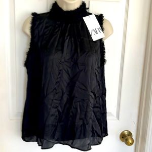 NWT Zara black sleeveless Top